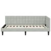 vidaXL Hoekbedframe met hoofdeinde Lichtgrijs 100 cm x 200 cm Fluweel