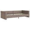 vidaXL Slaapbank met matras en USB stof taupe 90x200 cm