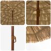 vidaXL Strandparasol Bruin Ø 206 x 209.5 cm Staal