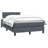 vidaXL Boxspring met matras fluweel donkergrijs 120x210 cm