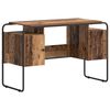 vidaXL Bureau met opbergruimte Eikenhout 120 x 50.5 x 75.5 cm