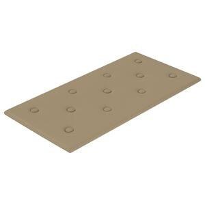 vidaXL Wandhoofdbord 12 pcs Cappuccino 60 x 30 cm Nep Leer