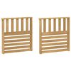 vidaXL Armleuningen Module 2 pcs Wit 60 x 6 x 61 cm Massief Acaciahout