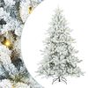 vidaXL Kunstmatige Inklapbare Kerstboom Wit 180 cm PVC en staal