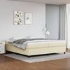 vidaXL Boxspring bed kunstleer cr&egrave;mekleurig 200x200 cm