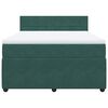 vidaXL Boxspring met matras fluweel donkergroen 140x190 cm