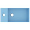 vidaXL Wastafel met overloop keramiek lichtblauw