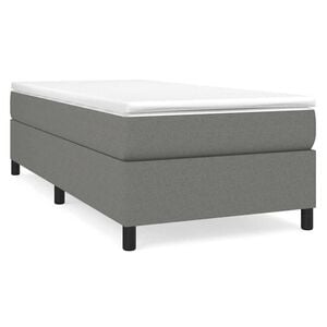 vidaXL Boxspring bed 90x200 cm stof donkergrijs