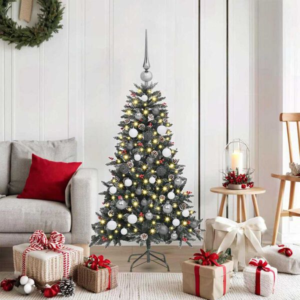 vidaXL Kunstkerstboom met 150 LED Groen 120 cm PVC en Plastic en Staal