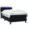 vidaXL Boxspring met matras en LED fluweel zwart 80x220 cm