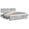 vidaXL Bedframe met hoofdeinde Beton 180 x 200 cm Massief grenenhout