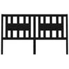 vidaXL Hoofdbord 206x4x100 cm massief grenenhout zwart