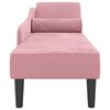 vidaXL Chaise longue met kussens fluweel roze