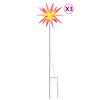 vidaXL Kerstlampen met grondpin en LED's 3 st 35 cm rood