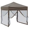 vidaXL Partytent inklapbaar met zijwanden 2x2 m taupe