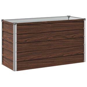 vidaXL Verhoogd Tuinbed Zwart 100 x 40 x 55 cm koudgewalst staal