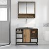 vidaXL Badkamermeubelset met plank 2 pcs Artisan Eiken Bewerkt hout