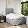 vidaXL Boxspring met matras stof lichtgrijs 120x190 cm
