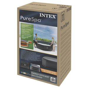 INTEX Spa Deksel Donkergrijs 180 x 180 cm PVC en PU
