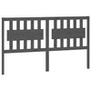 vidaXL Hoofdbord 165,5x4x100 cm massief grenenhout grijs