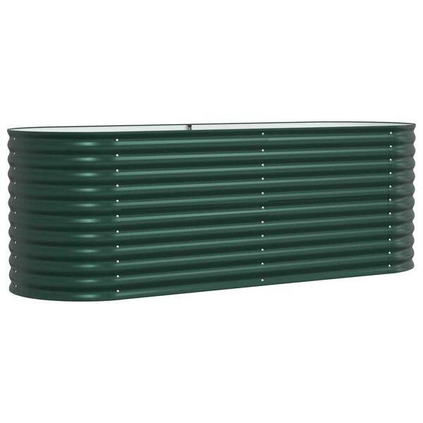 vidaXL Verhoogde plantenbak Groen 240 x 80 x 81 cm Staal