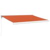 vidaXL Luifel uittrekbaar 3,5x2,5 m stof en aluminium oranje en bruin