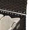 vidaXL Wasmand op wielen 66x35x60 cm rattan donkerbruin