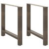 vidaXL Eettafelpoten 2 st 80x(72-73) cm staal naturel