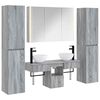 vidaXL Badkamermeubelset 6 st Grijs Sonoma Bewerkt hout en glas