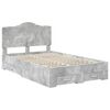 vidaXL Bedframe met hoofdeinde Beton Grijs 120 x 190 cm Bewerkt hout