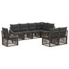 vidaXL Tuinbankenset 8 st Grijs poly rattan