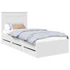 vidaXL Bedframe met lade met hoofdeinde Wit 75 x 190 cm Ingenieurshout
