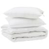 vidaXL Dekbed met kussen 3 st Wit Microfibre