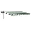 vidaXL Handbediende luifel met LED's Groen, Wit, Anthraciet 2,5 x 2 m