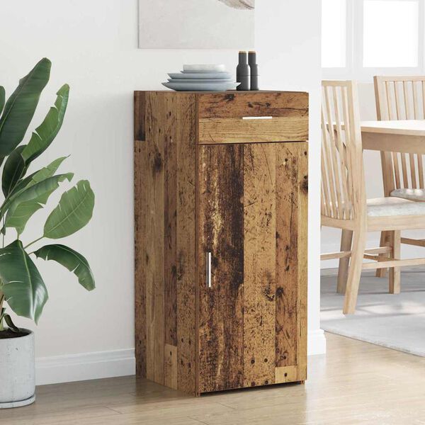 vidaXL Dressoir met lade Artisan Eiken 42,5 x 40 x 93 cm Bewerkt hout