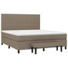 vidaXL Boxspring met matras stof taupe 160x200 cm