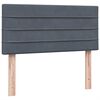 vidaXL Boxspring met matras fluweel donkergrijs 80x220 cm