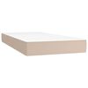 vidaXL Boxspring met matras en LED kunstleer cappuccinokleur 120x190cm