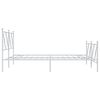 vidaXL Bedframe met hoofd- en voeteneinde metaal wit 160x200 cm