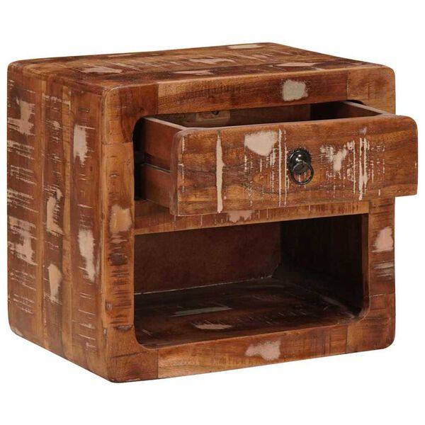 vidaXL Wandkastje Multikleur 40 x 30 x 36 cm massief gerecycled hout