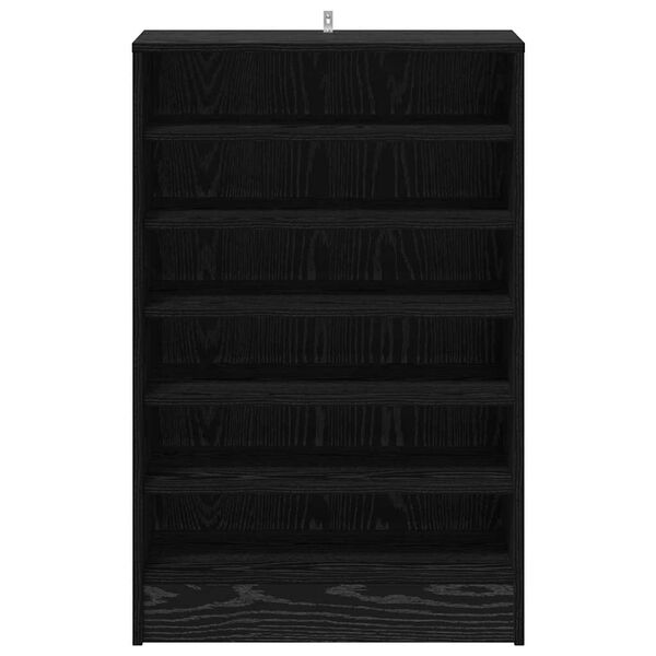 vidaXL Schoenenkast met plank Zwart Eiken 60 x 35 x 92 cm Bewerkt hout