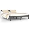 vidaXL Bedframe massief grenenhout grijs 160x200 cm