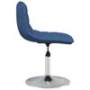 vidaXL Eetkamerstoelen 2 st draaibaar stof blauw