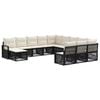 vidaXL Tuinbankenset 12 pcs Zwart poly rattan