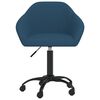 vidaXL Eetkamerstoelen draaibaar 6 st fluweel blauw