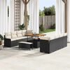 vidaXL Tuin Sofa Set 11 pcs Zwart poly rattan