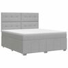 vidaXL Boxspringbed met matras Lichtgrijs 140 x 190 cm Stof