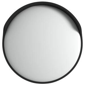 vidaXL Buiten Convex Verkeersspiegel Zwart &Oslash;60 cm Polycarbonaat