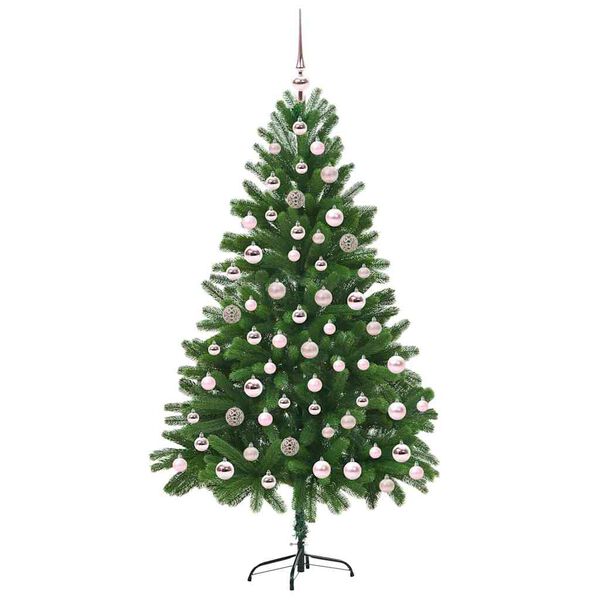 vidaXL Kerstboom met 300 LED met standaard Groen 180 cm PE