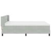vidaXL Boxspringbed met matras Lichtgrijs 190 x 140 cm Polyester